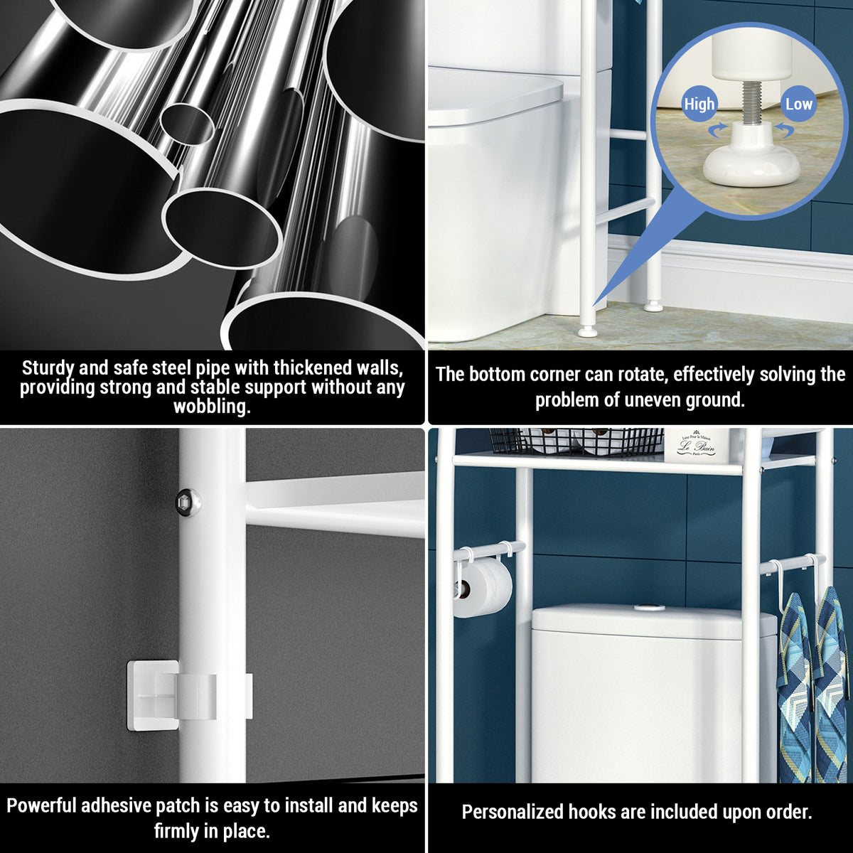 Estructura de acero al carbono con recubrimiento fino del soporte Garvee para baño